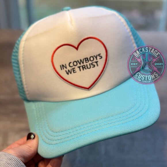 ♥️CLOSE OUT | In Cowboys We Trust Trucker Hat *Multiple Options - Picture 1 of 5